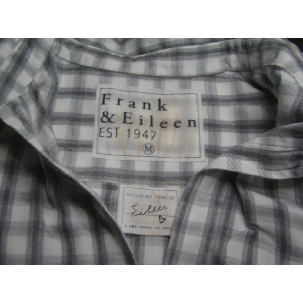 Frank & Eileen - Eileen Relaxed Button-up Shirt in Gray plaid M - Picture 3 of 7